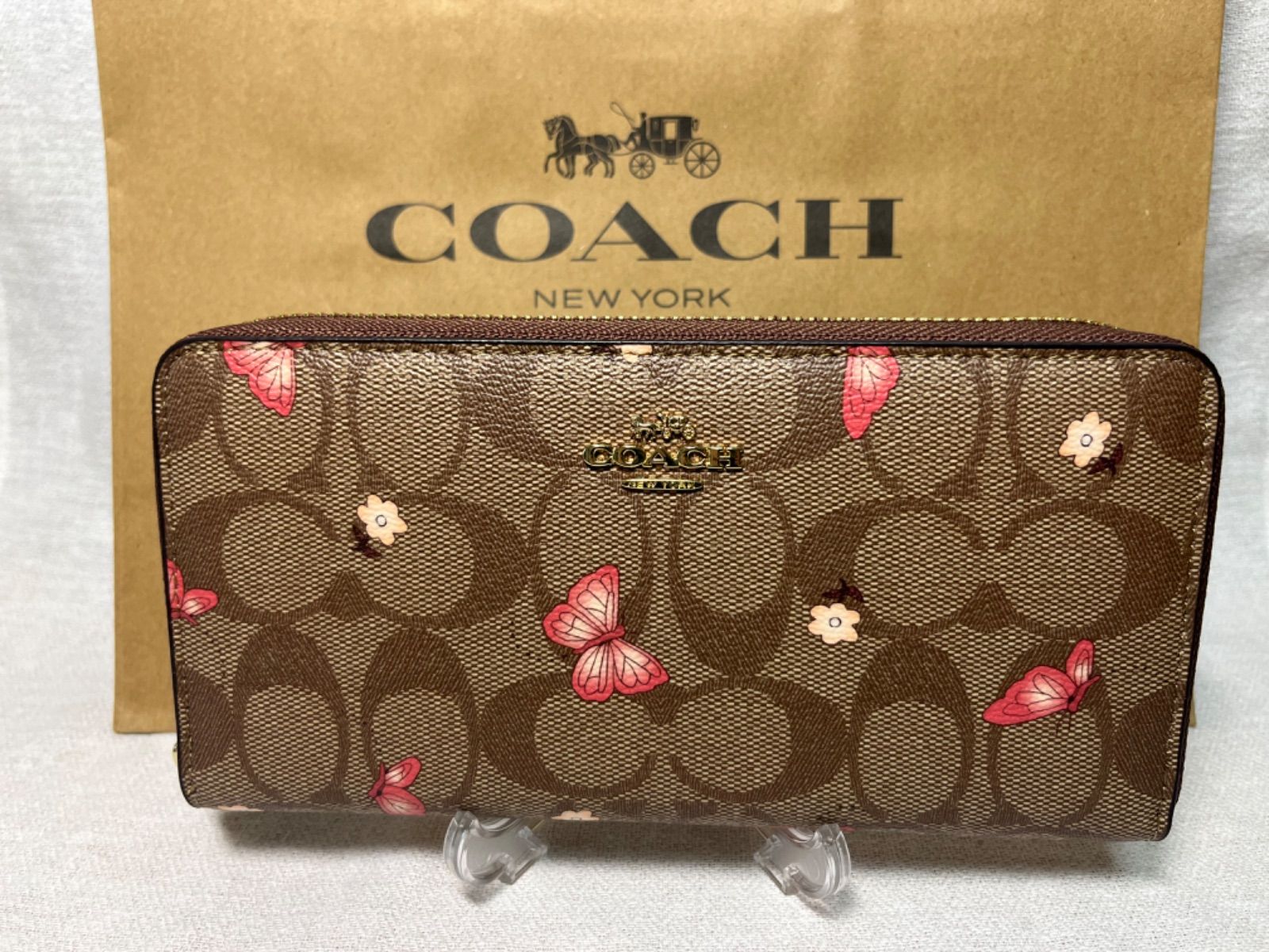 COACH コーチ 長財布 シグネチャー ×蝶々 - 通販 - hanackenovinky.cz