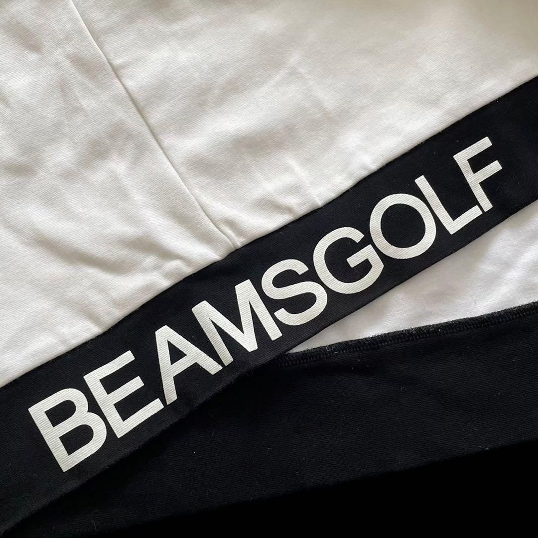 BEAMSGOLF ビームスゴルフ 長袖ロゴ入りトレーナー 白 黒 ゴルフ 趣味 BEAMSGOLF ビームスゴルフ 長袖ロゴ入りトレーナー 白 黒 ゴルフ
