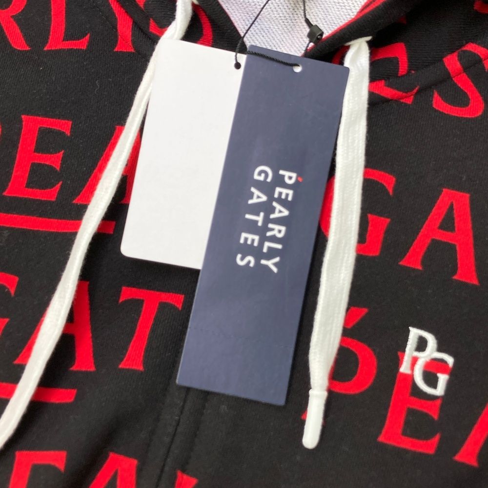 送料無料！ サイズ 0 PEARLY GATES パーリーゲイツ 055-2162314 ジップパーカー ロゴ柄 ブラック系 240101535060 ゴルフウェア レディース ストスト 普段使いに最適