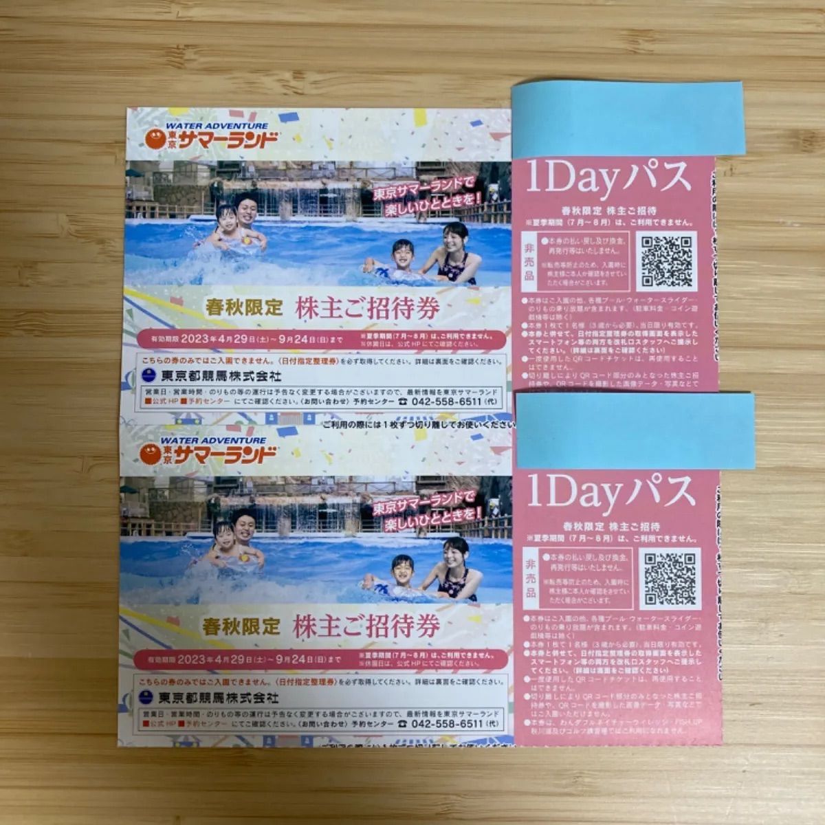 東京サマーランド 株主優待券 株主ご招待券 2枚 7