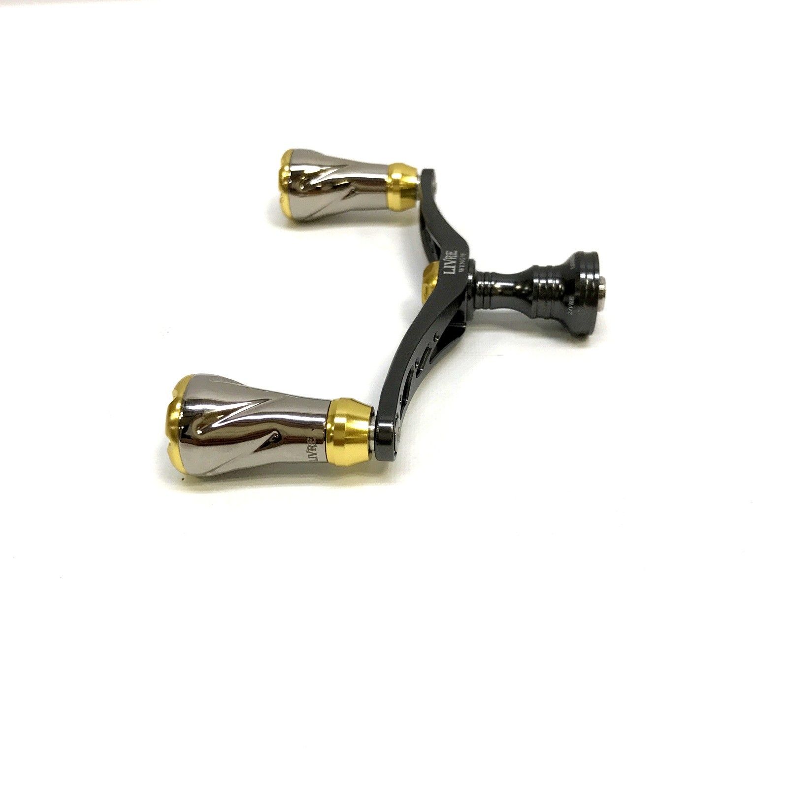 リールカスタムパーツ LIVRE WING(ウイング) シマノS2用 100mm GMG(ガンメタ×ゴールド) livre リブレ ハンドル ウイング80 wing80 R リブレ⁄LIVRE WING 80