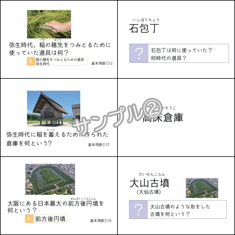 歴史 基礎マスター 15セット 暗記カード 中学受験 - メルカリ