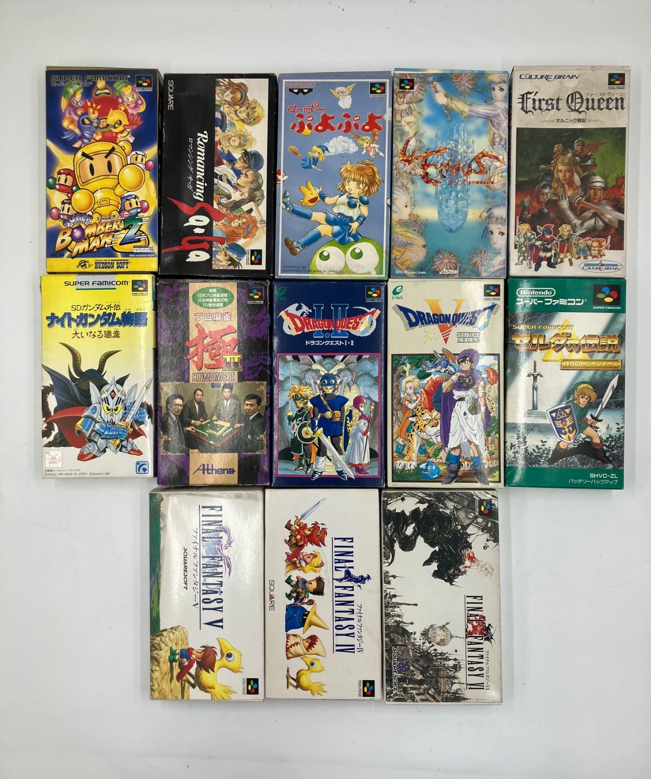 スーパーファミコン カセット 13点 まとめ 説明書付き　ドラゴンクエスト /ファイナルファンタジー/ゼルダの伝説  他