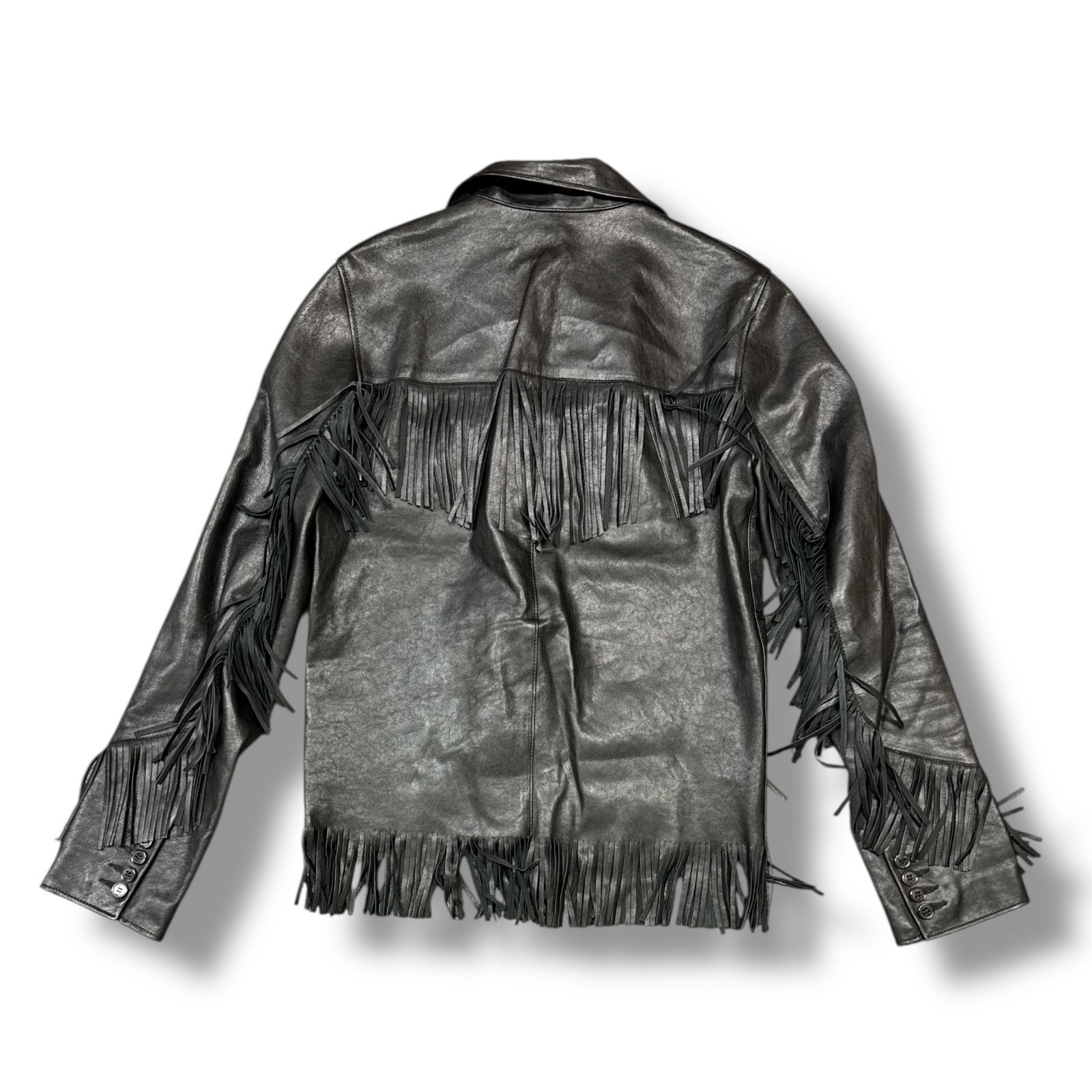 サンローラン フリンジレザージャケット SAINT LAURENT PARIS 15SS エディ期 フリンジレザージャケット