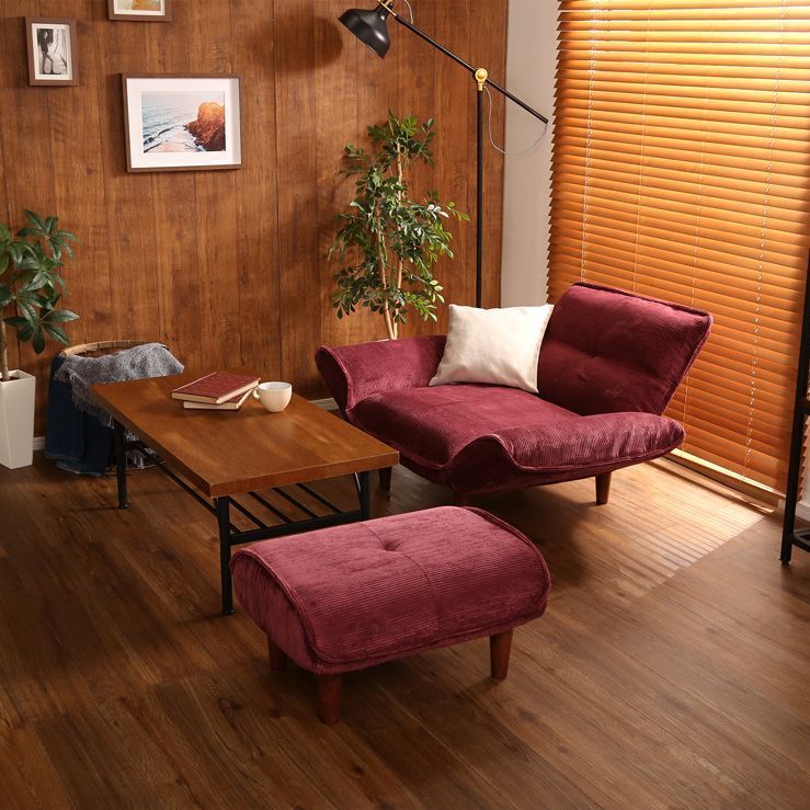 オットマン付 コーデュロイソファ