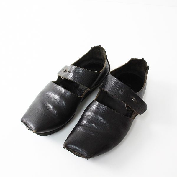 trippen Amira黒  37 trippen トリッペン Amira レザー スクエアトゥ ストラップ