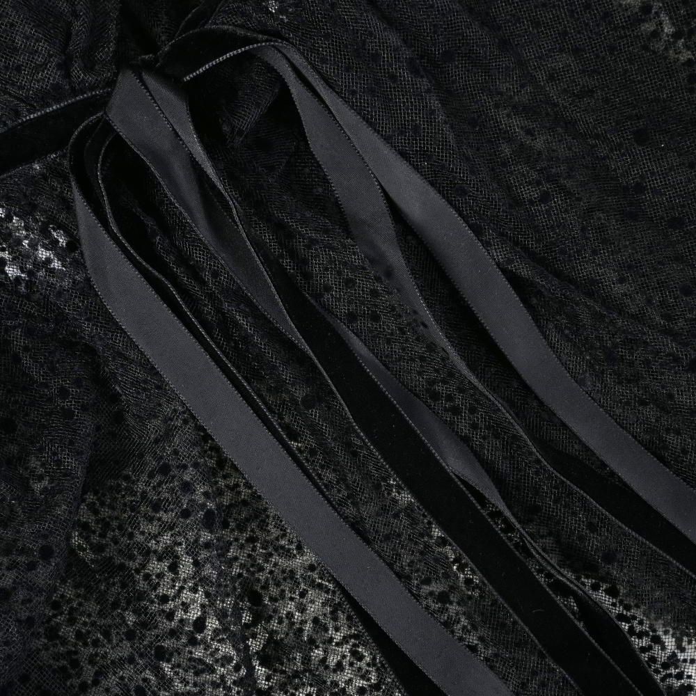 Isa Arfen レース ドット フロッキープリント 巻き スカート GULLKHAN_COM