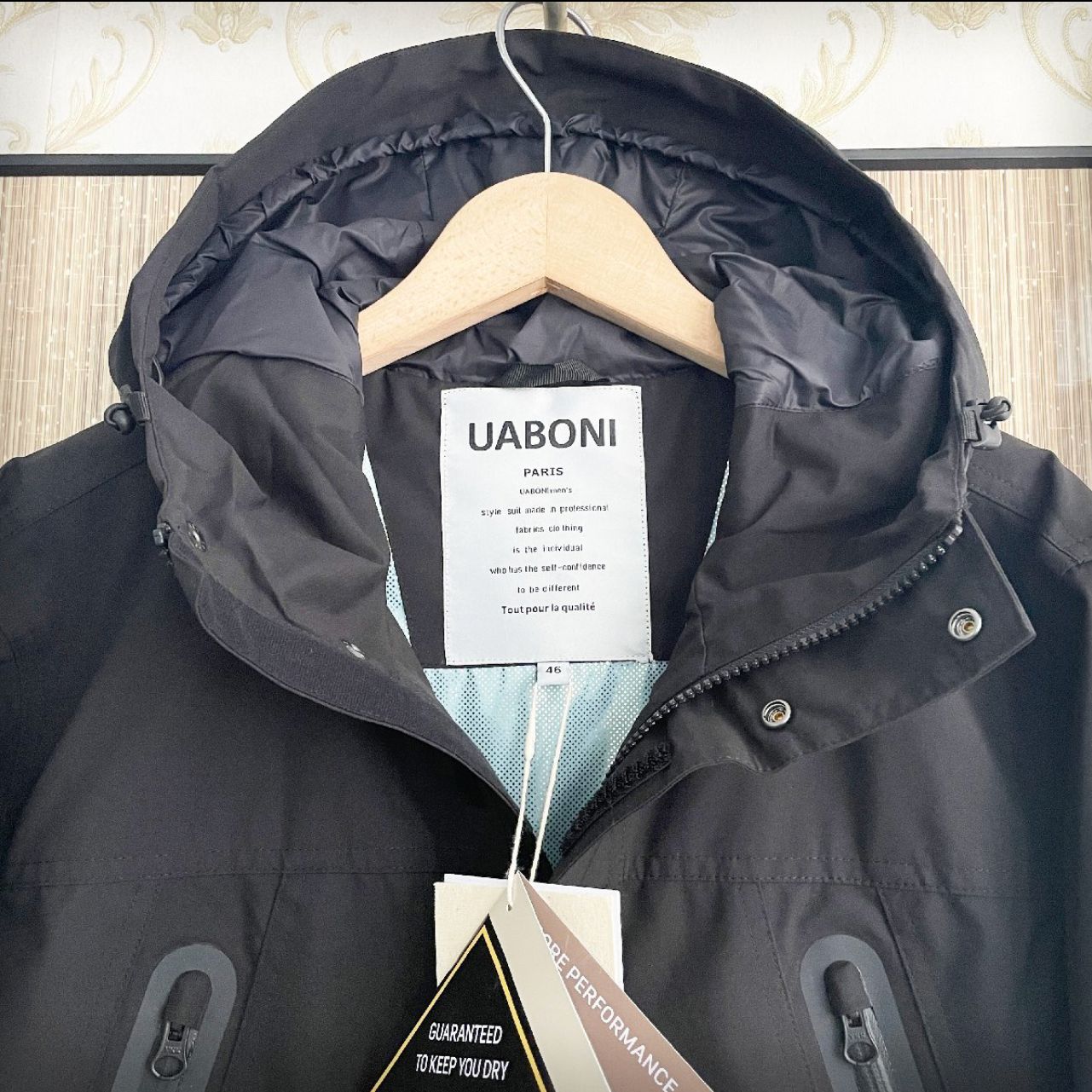 【美品】UABONI Paris ユアボニ ナイロン ジャケット M ブラック