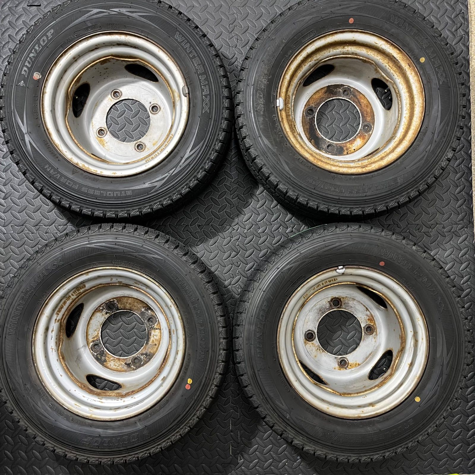 19年 145R12 6PR LT ダンロップ ウインターマックスSV01 マツダ ボンゴ バネット リヤ ダブルタイヤ スタッドレス