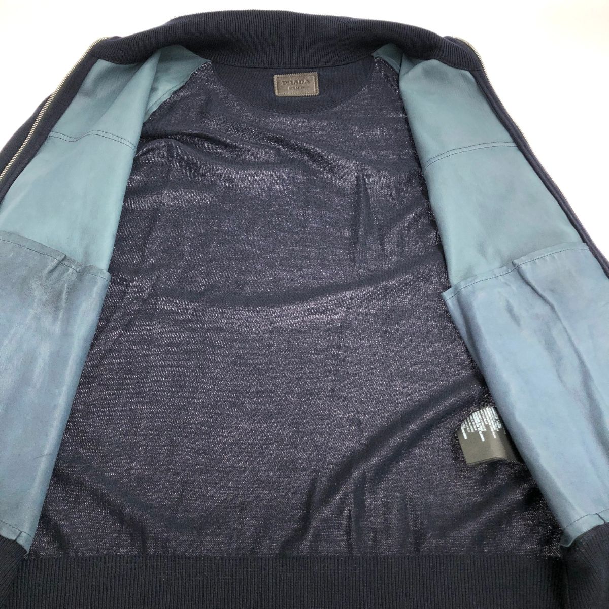 PRADA プラダ ドライバーズ ジャケット サイズ:52 SMC518 ネイビー 
