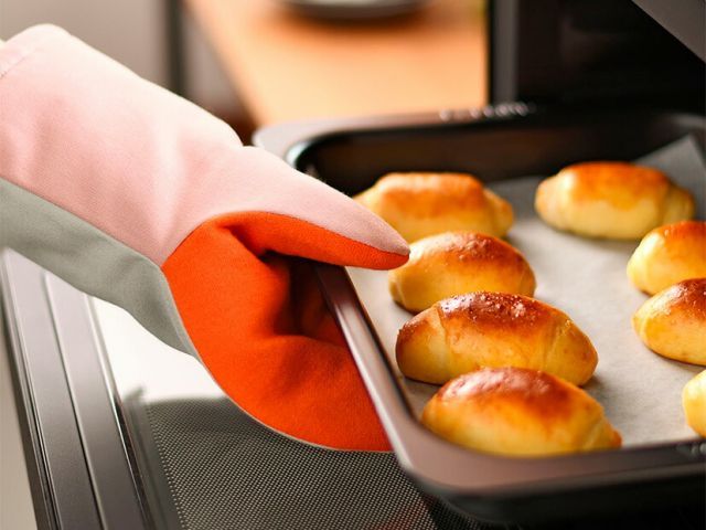 レイエ グッとつかめる耐熱ミトン 大 2個組 ピンク グレー