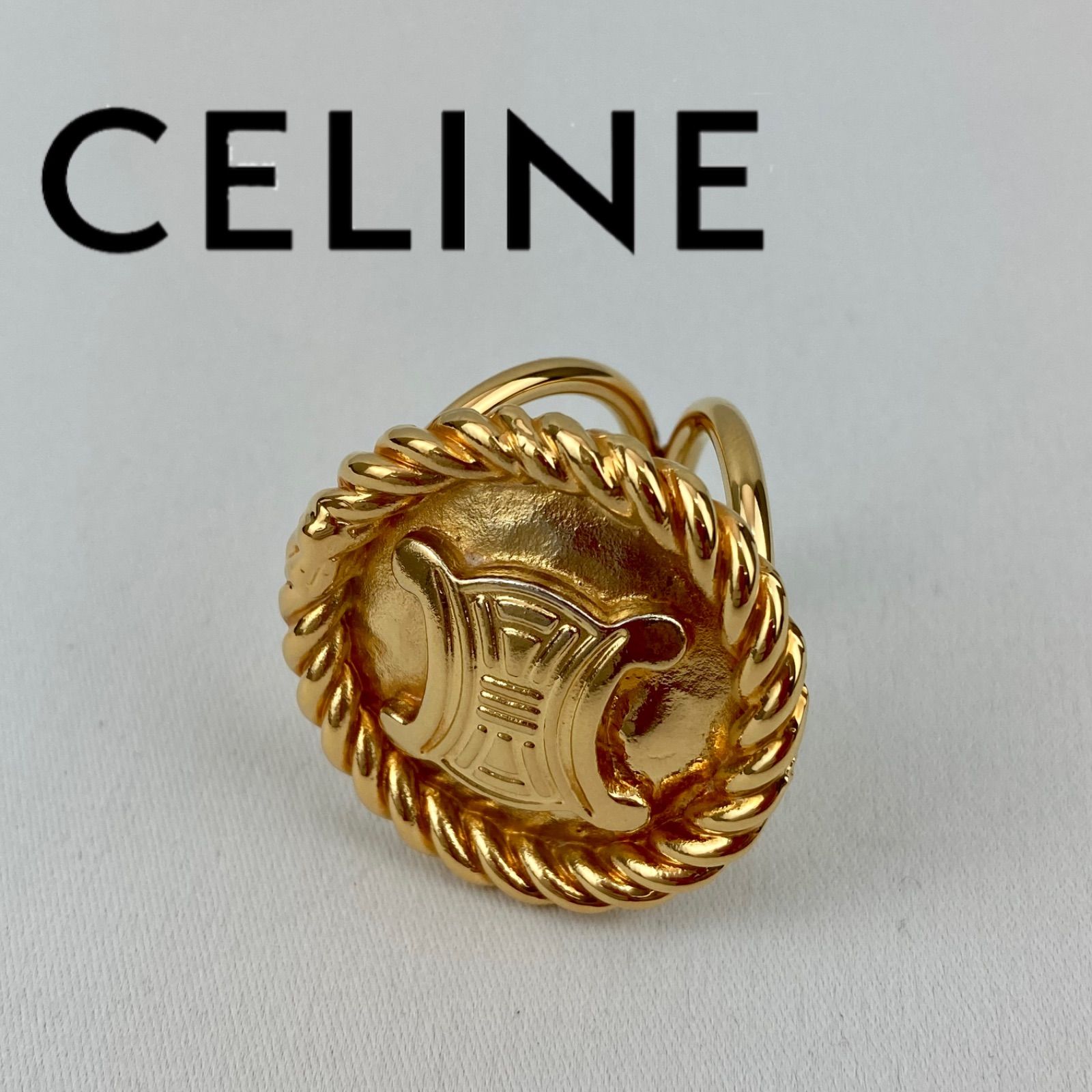 美品】CELINE セリーヌ スカーフリング オールドセリーヌ