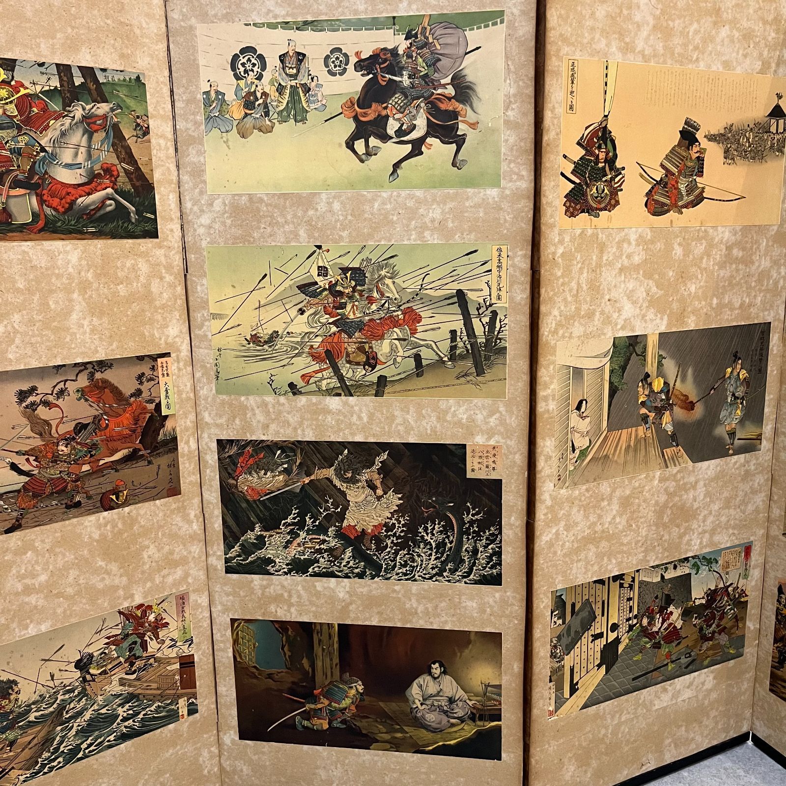 武者绘 浮世绘 六曲一双 屏風 合戦図 室飾り 美品 - メルカリ