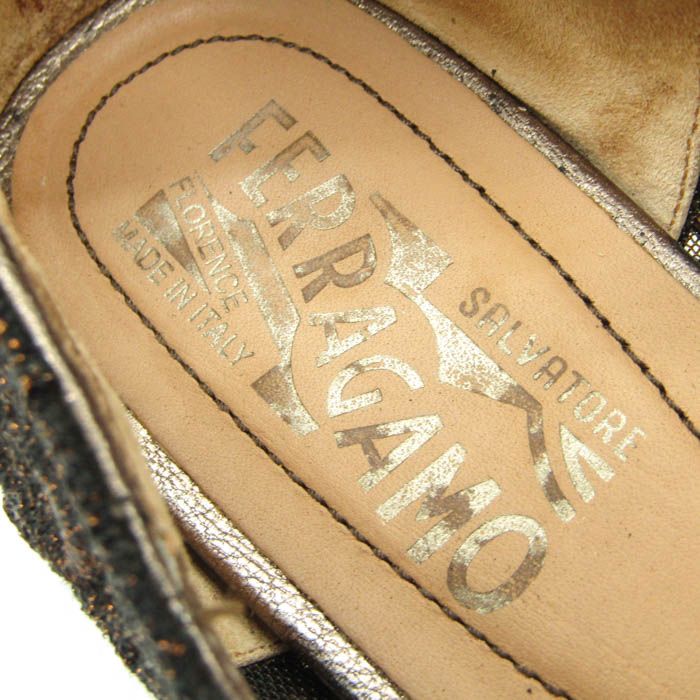 Salvatore Ferragamo バレエ ブラウン UK6 1/2 Salvatore Ferragamo