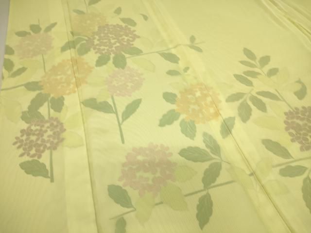 平和屋着物▽訪問着 無双 紗袷 紗×絽 紫陽花 正絹 逸品 未使用