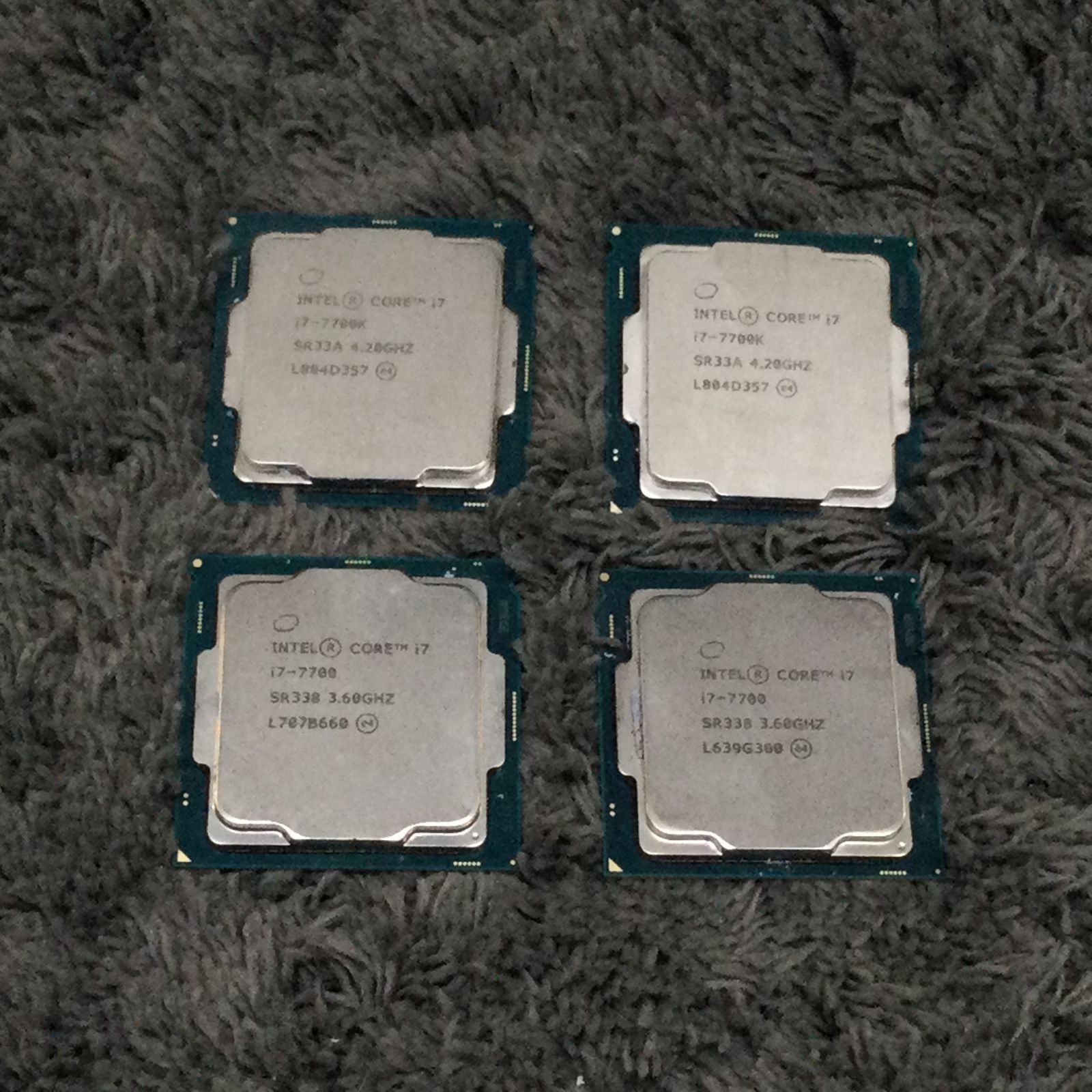 ⑥ INTEL Core i7-7700 / Core i7-7700K 計4枚セット CPUまとめ売り 