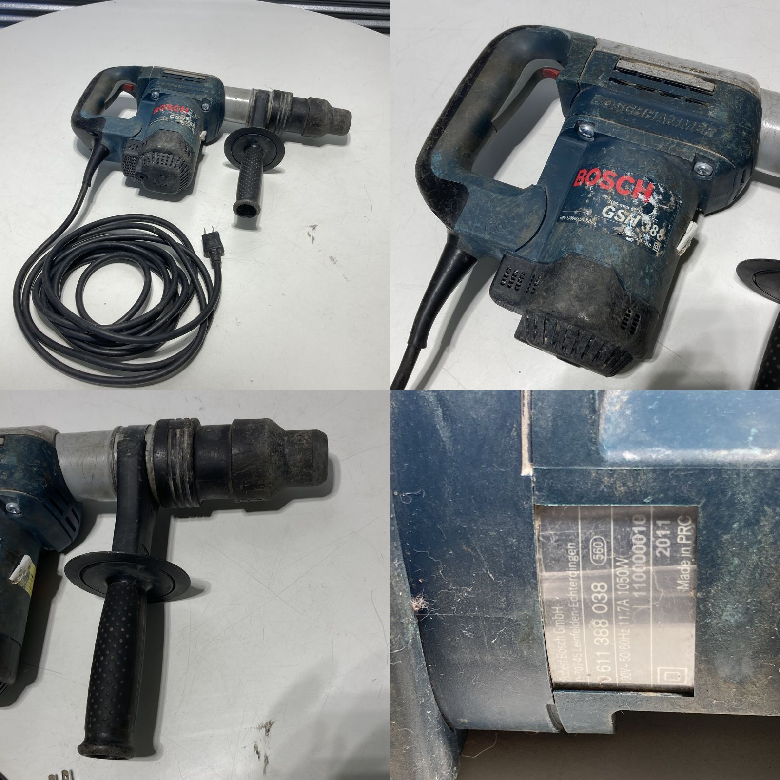 中古 BOSCH ボッシュ SDS-max はつりハンマー GSH 388 ケース付き 動作