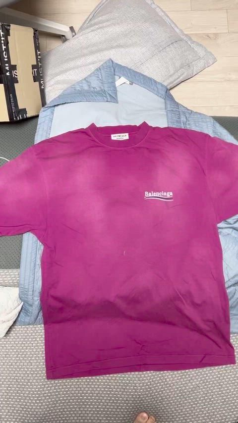 XS バレンシアガ ウェーブロゴ Tシャツ 641655