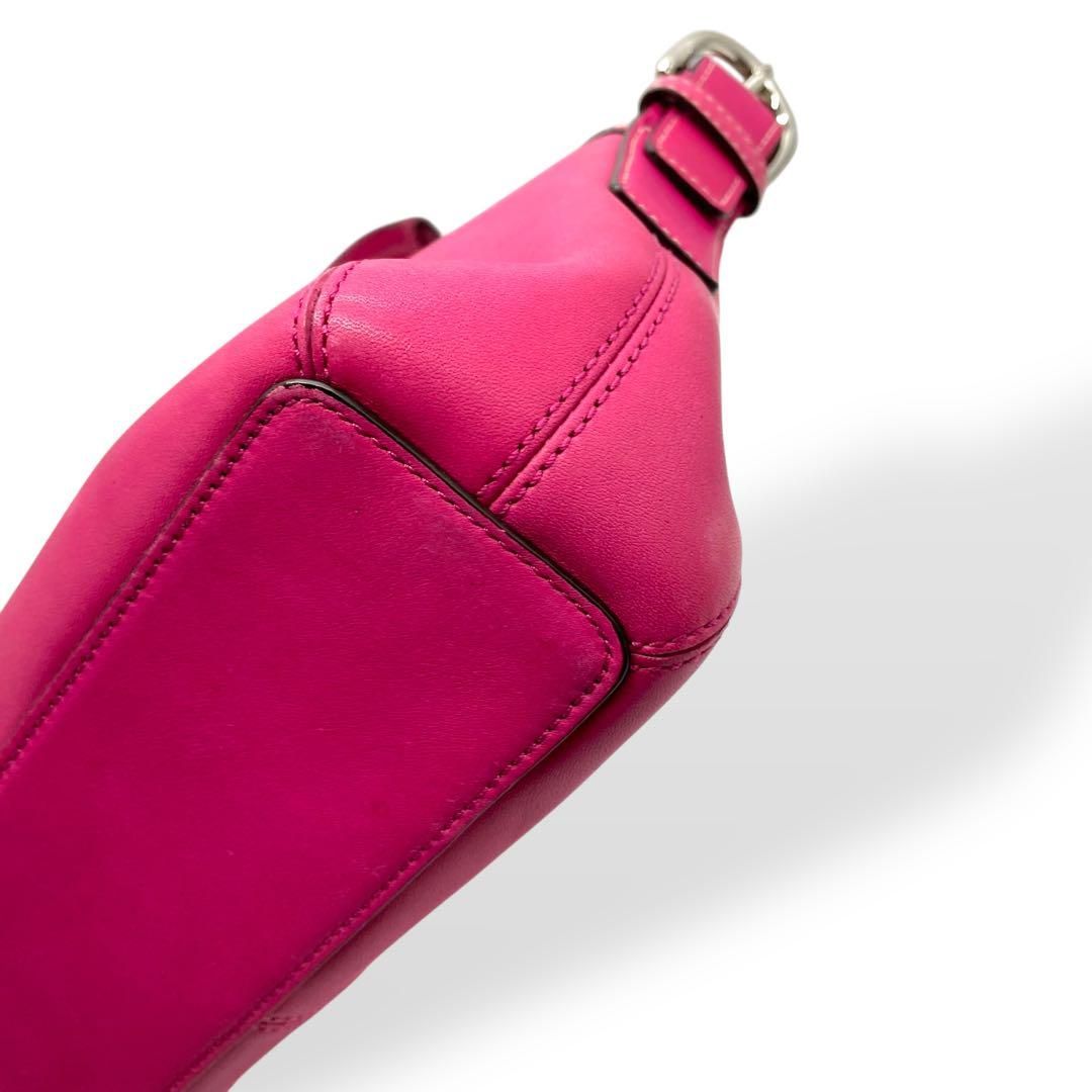 極美品　COACH コーチ　ショルダーバッグ　ピンク　本革　F14183 斜め掛 極美品 COACH コーチ ショルダーバッグ ピンク 本革 F14183 斜め