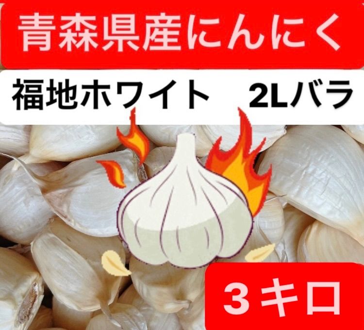 青森県産 にんにく令和５年産 玉 ２Ｌ ３ｋｇ - 野菜