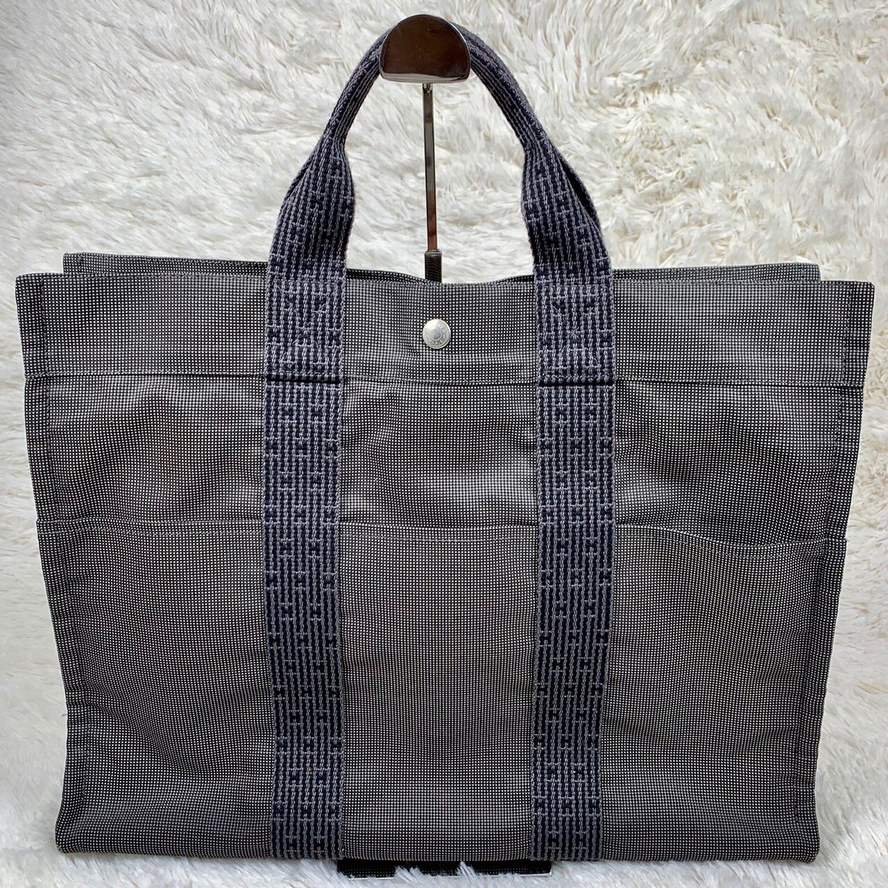 極美品】HERMES エルメス エールラインMM トートバッグ カデナ鍵付き  