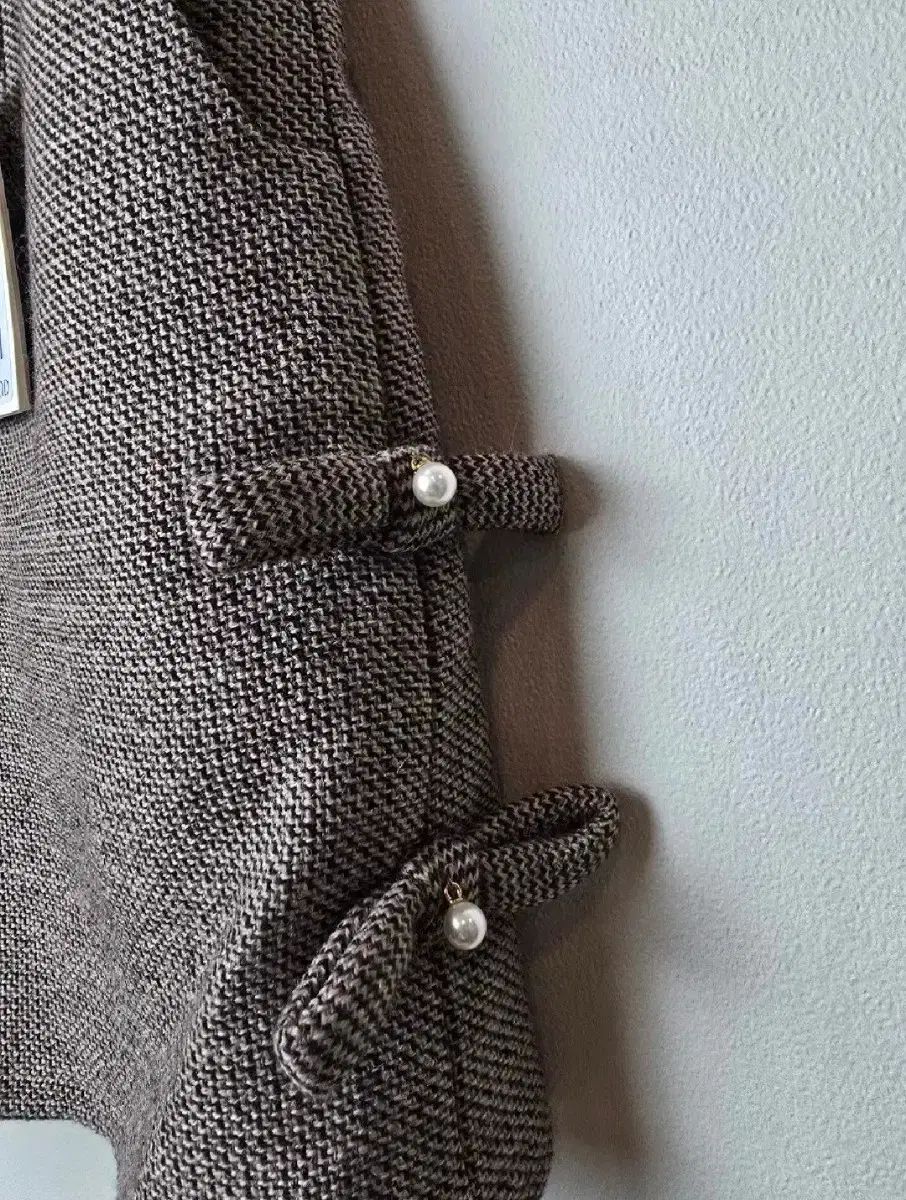 ハンサム ウール ブレンド パール リボン ズボン 55 DECORATOM_COM_BR