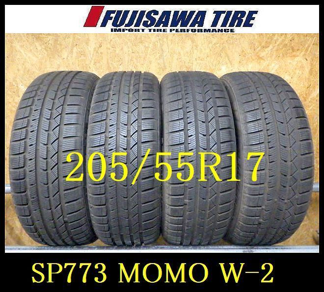 SP773 F 送料無料●2025年製造 約8.5部山●MOMO W-2●205|55R17●4本