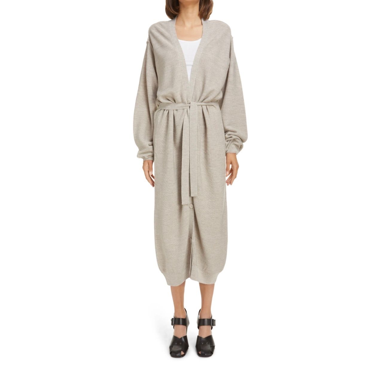 LEMAIRE ルメール 22SS LONG CARDIGAN ベルテッドロングニット 