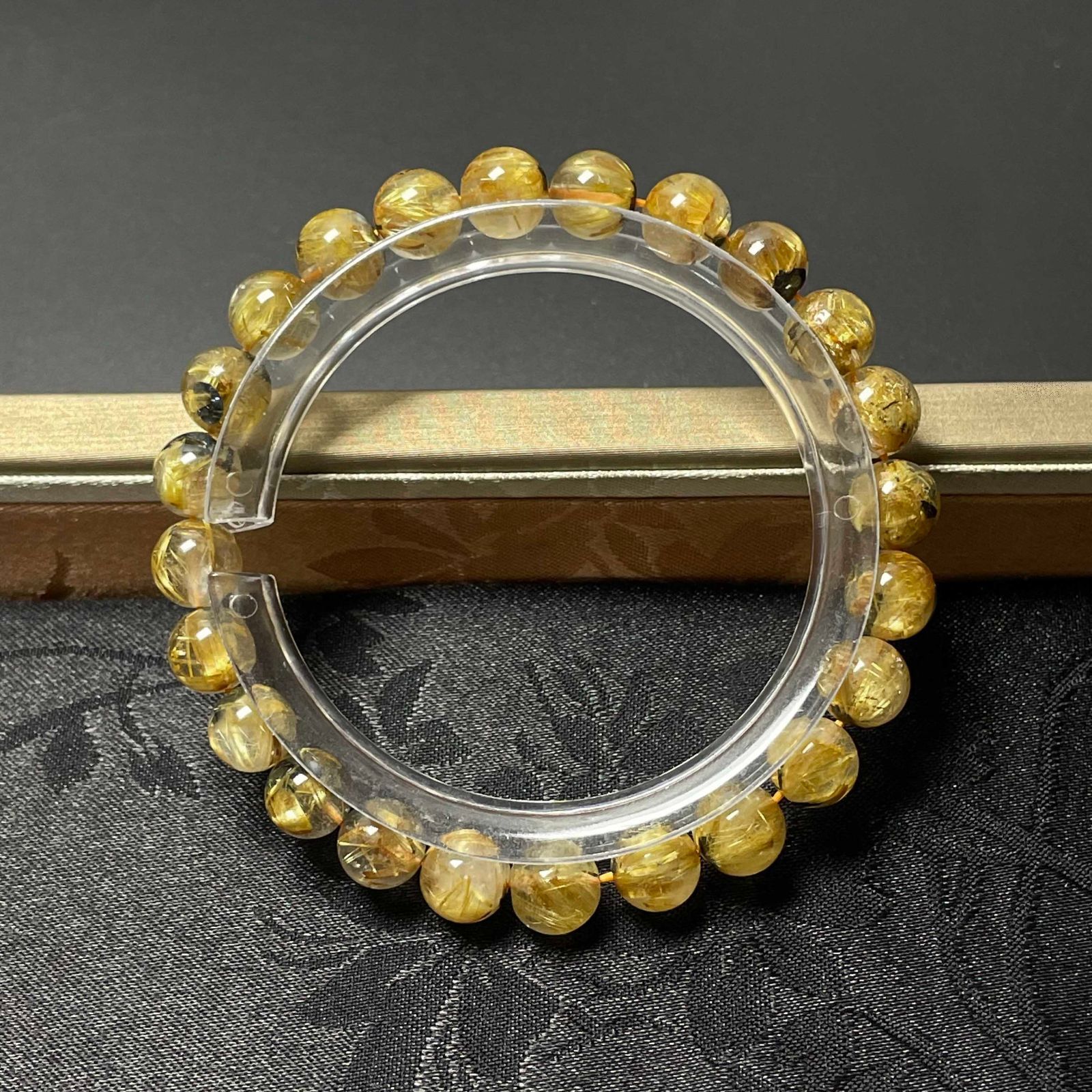 上品 EU製 ☆太陽花タイチンルチル☆黄金針水晶 金運 開運