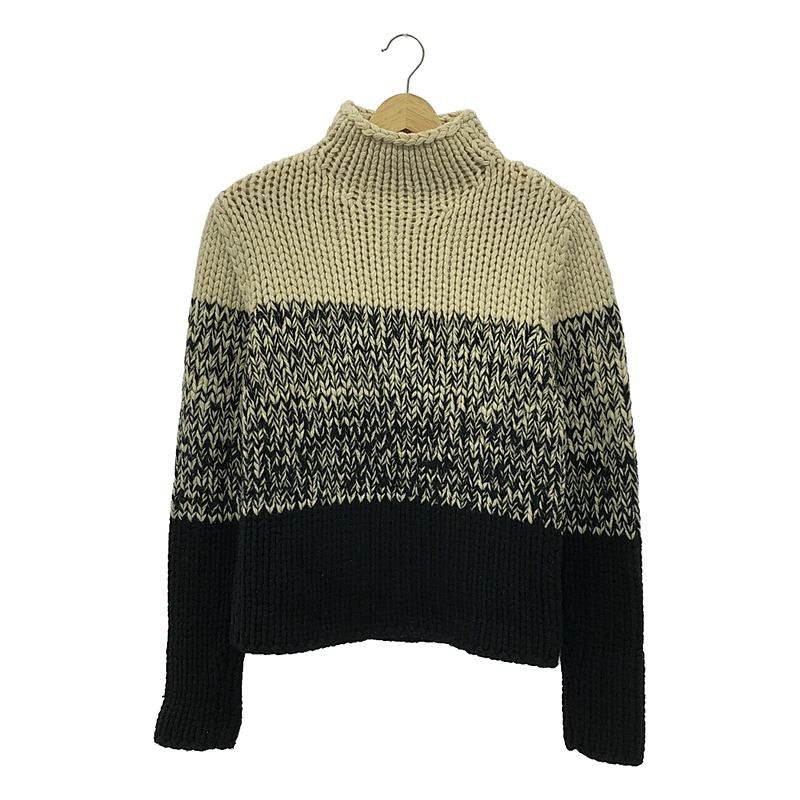 DOLCE＆GABBANA / ドルチェ＆ガッバーナドルガバ | 2012AW | カシミヤ混 ローゲージハイネックニット | 44 | ブラック/ベージュ | メンズ