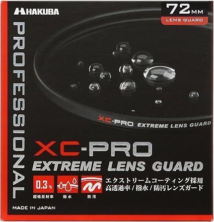 【在庫処分】ハクバ HAKUBA レンズフィルター 72mm XC-PRO エクストリーム レンズガード 高透過率 撥水防汚 薄枠 日本製 レンズ保護用 光学ガラス使用 保護フィルター CF-XCPRLG72 4977187440539