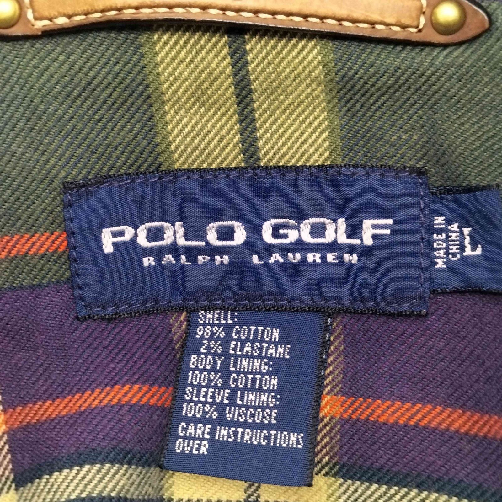 ポロゴルフラルフローレン POLO GOLF RALPH LAUREN 90S 裏地チェック