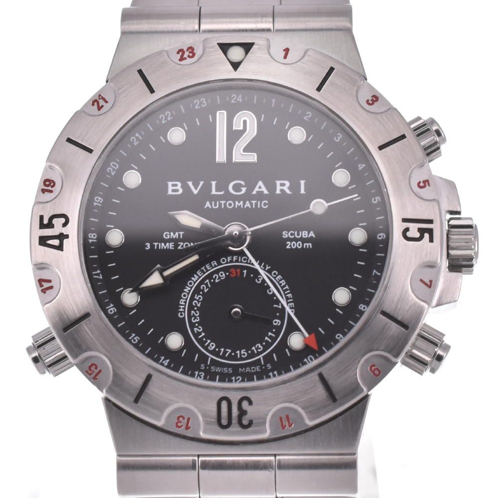 【動作○】BVLGARI ブルガリ ディアゴノスクーバ GMT SD38SGMT