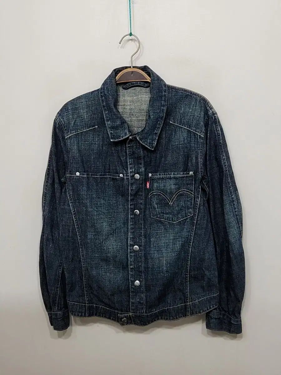 （ S ） LEVI'S(リーバイス) デニムジャケット エンジン 赤タブ ヴィンテージ