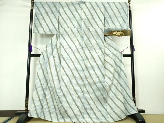 平和屋本店□極上 本場結城玉紬 単衣 結織しぼり 結織苑 やまと誂製