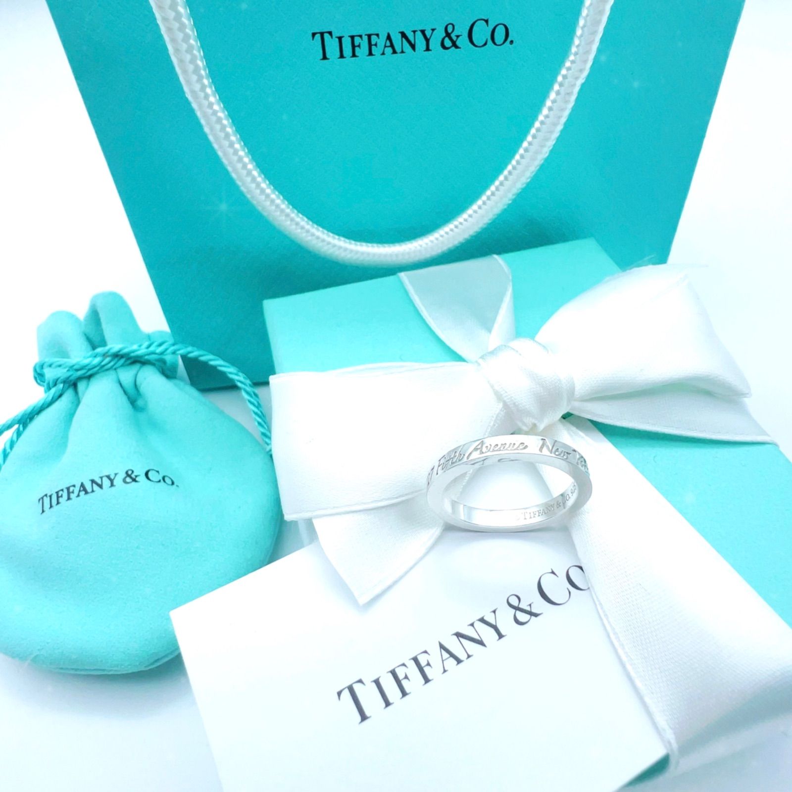 美品✨Tiffanyティファニーノーツリング ナロー指輪シルバー925