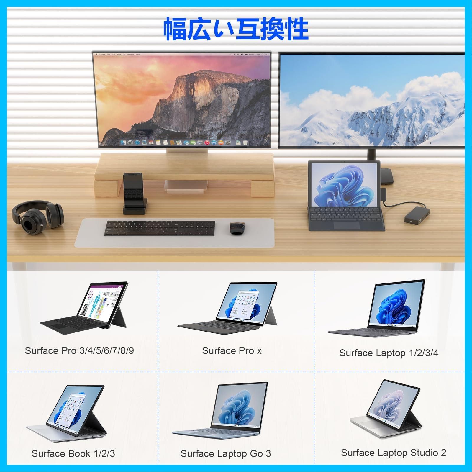 迅速発送】【2024新モデル】マイクロソフト Surface ドック Surface Dock トリプルディスプレイ(4K HDMI*2+VGA)  Surface ドッキングステーション Surface Pro 11/10/9/8/X/7/6/5/4/3 - メルカリ