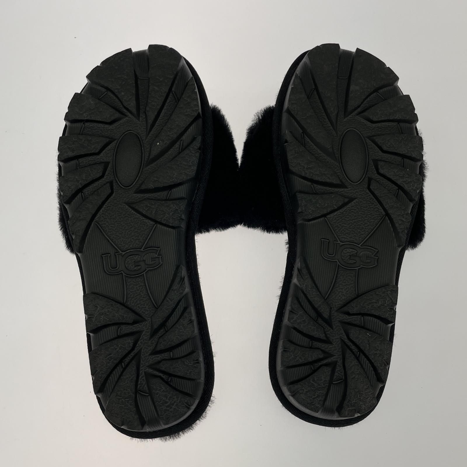 UGG サンダル ブラック ファー size23cm 新品未使用！ UGG アグ ファーサンダル size23cm/ブラック - メルカリ