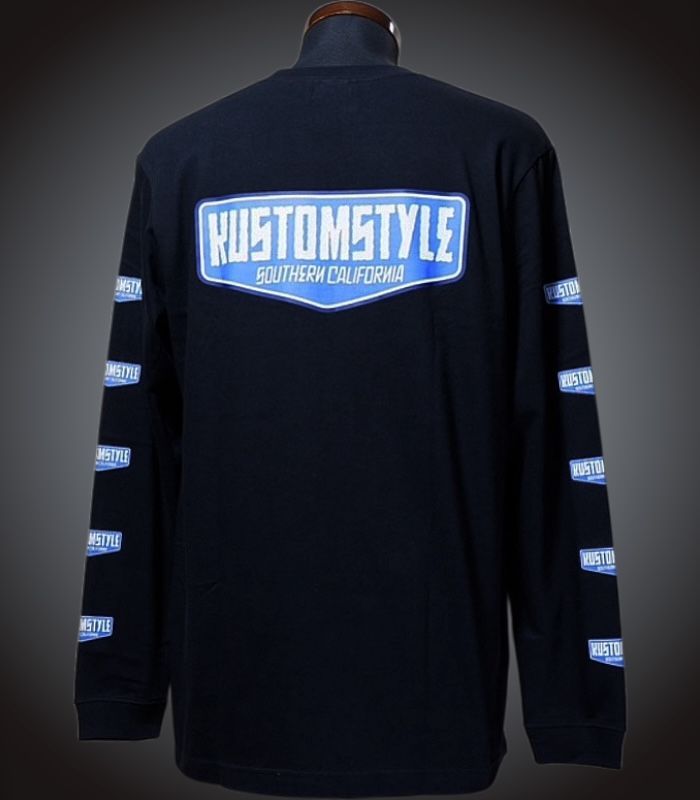 kustomstyle ロングスリーブTシャツ (KSTL2435BK) mg shield logo long sleve T-shirts カラー：ブラック 6，930円(内税)