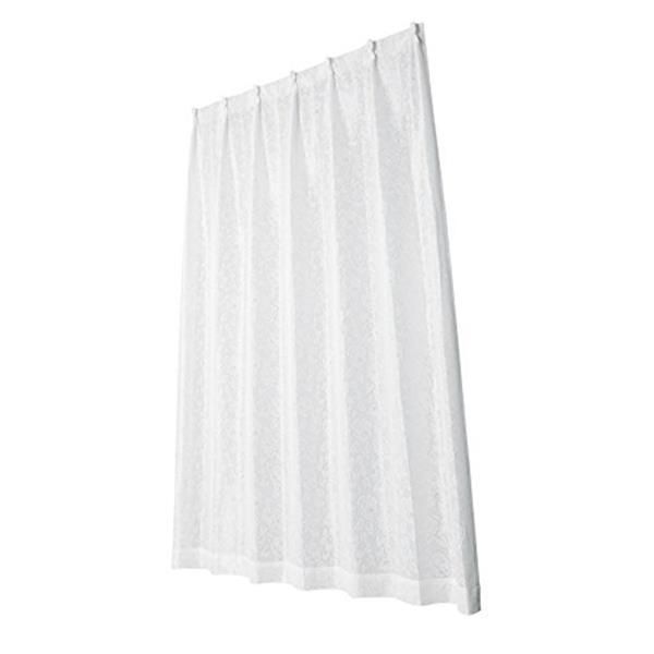 代引不可】 ユニベール ミラーレースカーテン メタリナ ホワイト 幅150×丈133cm 1枚