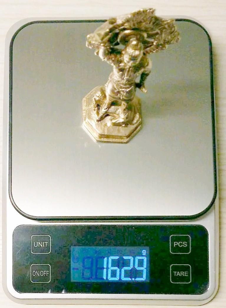 毘沙門天（多聞天） 仏像 銅製 全長10.8cm 仏教美術 七福神