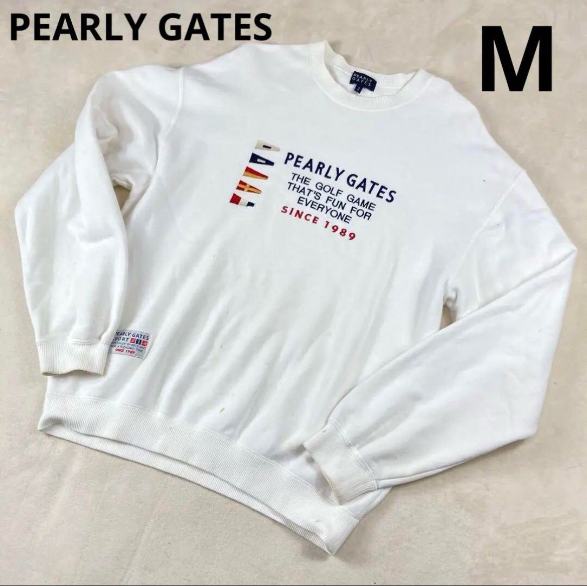 パーリーゲイツ スウェット トレーナー ホワイト M ゴルフウェア