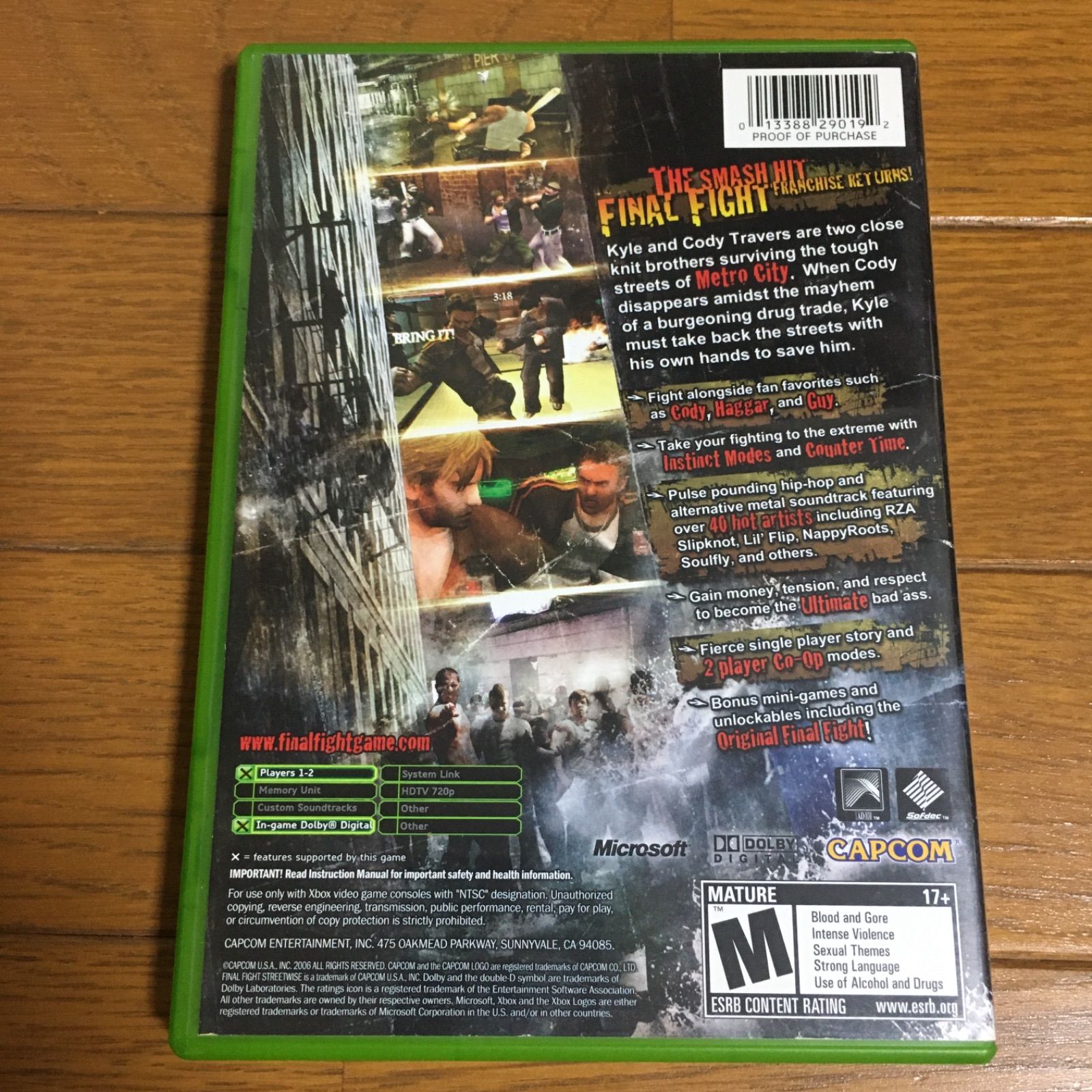 初代Xbox Final Fight Streetwise EU版 (国内版本体動作不可) ファイナルファイト: ストリートワイズ 動作確認済み-