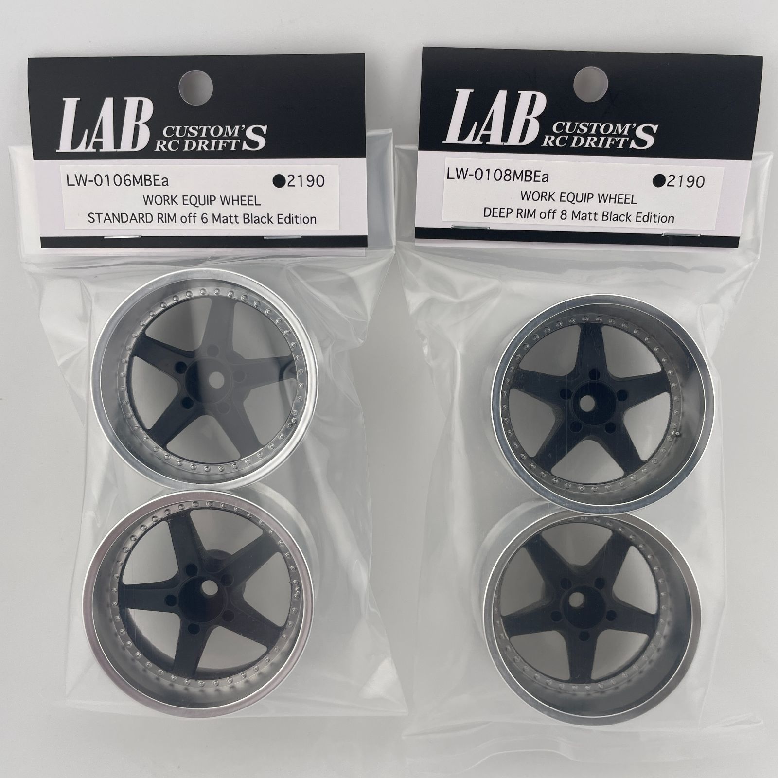 LW-0106MBEa / LW-0108MBEa WORK EQUIP WHEEL Matte Black Edition ラジコンホイール 新品