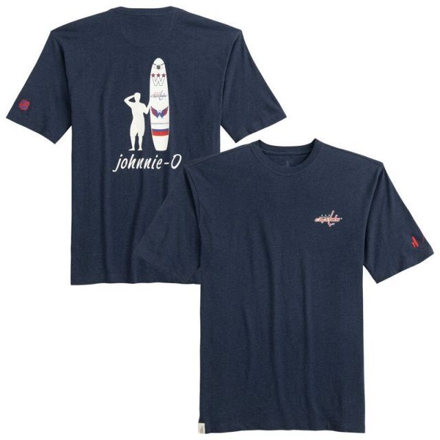 【送料無料】 ジョニー オー メンズ Tシャツ トップス Men's johnnie-O Navy Washington Capitals Heathered Spencer T-Shirt Cap Navy
