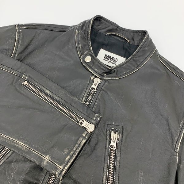 MM6 エムエムシックス メゾンマルジェラ 八の字 シングル レザー