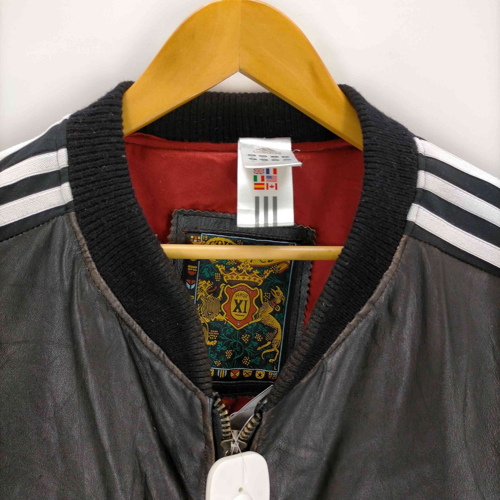 ユーズドフルギ USED古着 ADIDAS AYNE リメイク レザー トラック