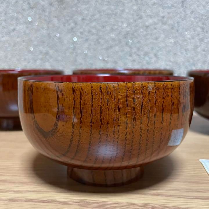 輪島塗 御吸物椀×5客】布着本堅地 浅見漆器店 沈金