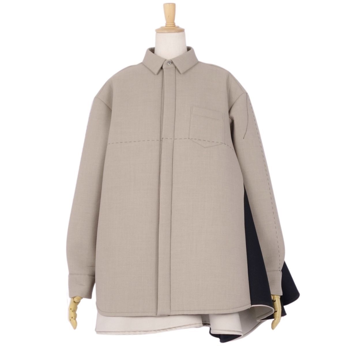 お値下げ)sacai 2023ウールツイードジャケット(試着のみ美品)サイズ1 レディース