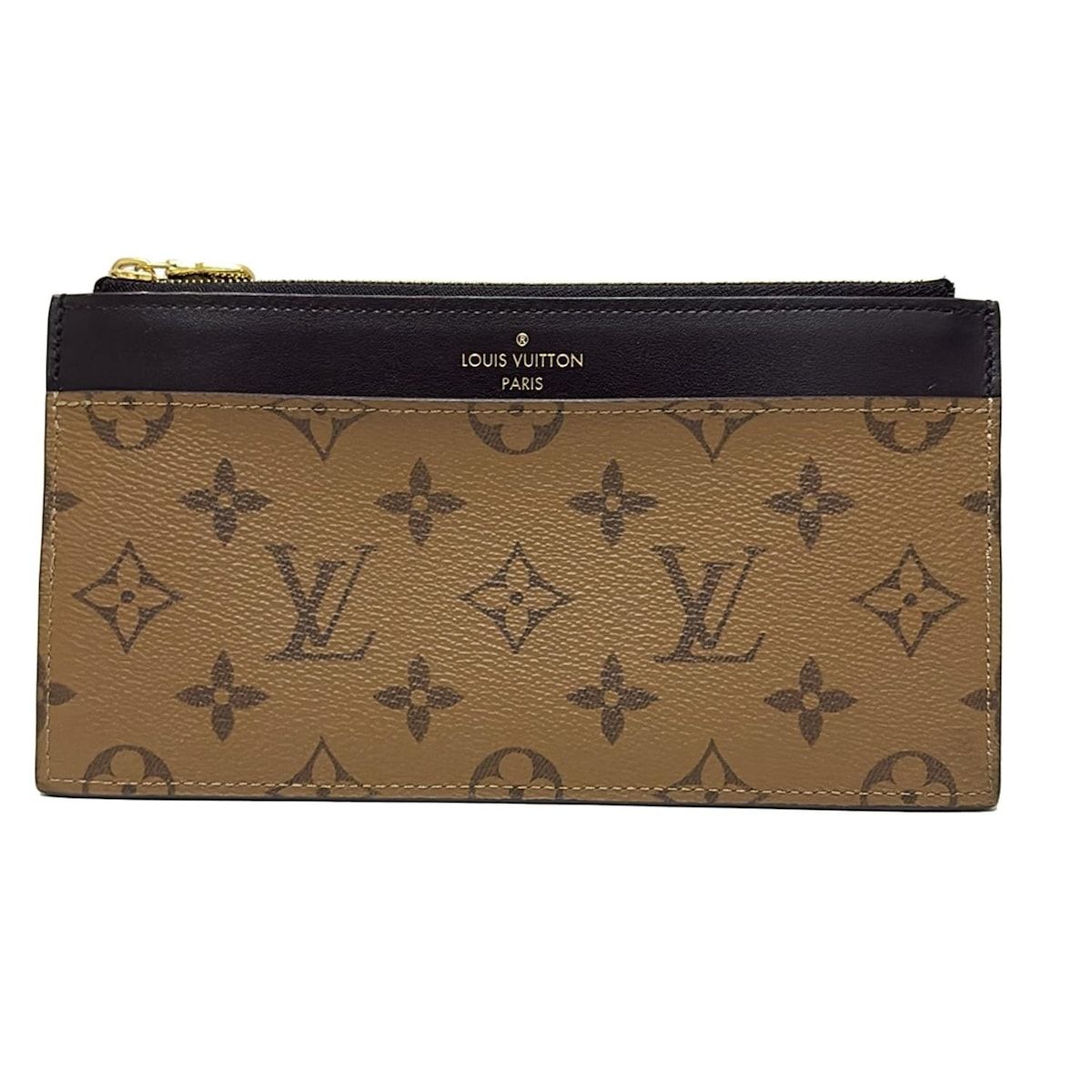 LOUIS VUITTON ルイヴィトン 長財布 モノグラムリバース スリムパース M80390 モノグラムリバース レザー 牛革